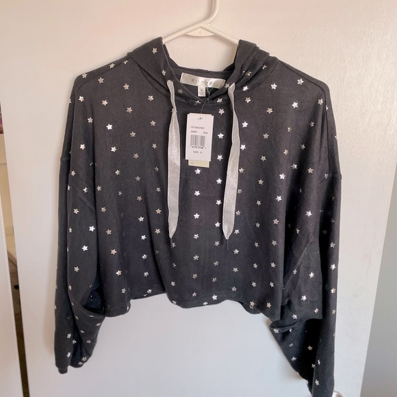 Rowa Hooded Oversized Star Cropped Sweater - Size S - Picture 3 of 13